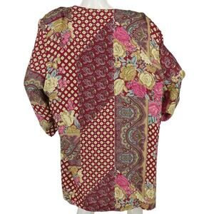 Vintage Boho Floral Patchwork Duster Top